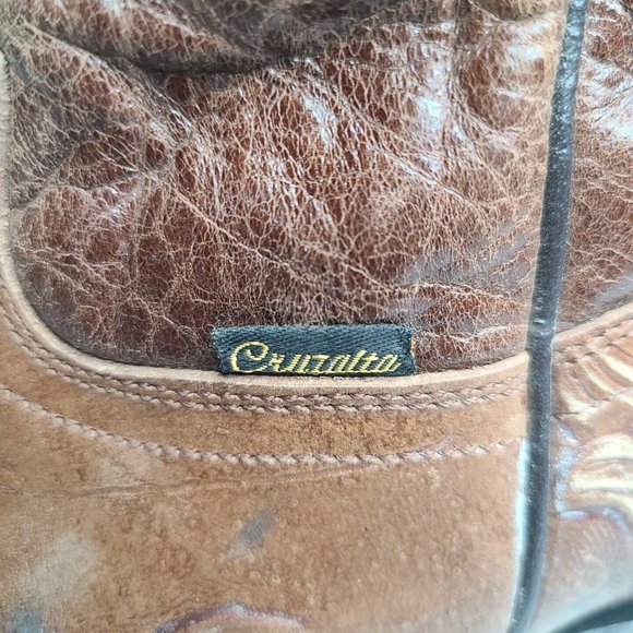 Cruzalta Womens Boots Hand Tooled Design Size 9-9.5 Nice Condition - Picture 6 of 12